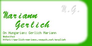 mariann gerlich business card